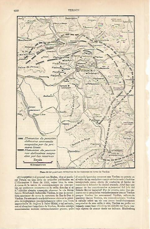 LAMINA ESPASA 6074: Plano de la Batalla de Verdun