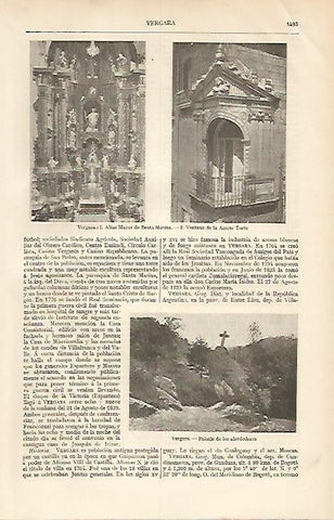 LAMINA ESPASA 6077: Iglesia de Vergara Guipuzcoa