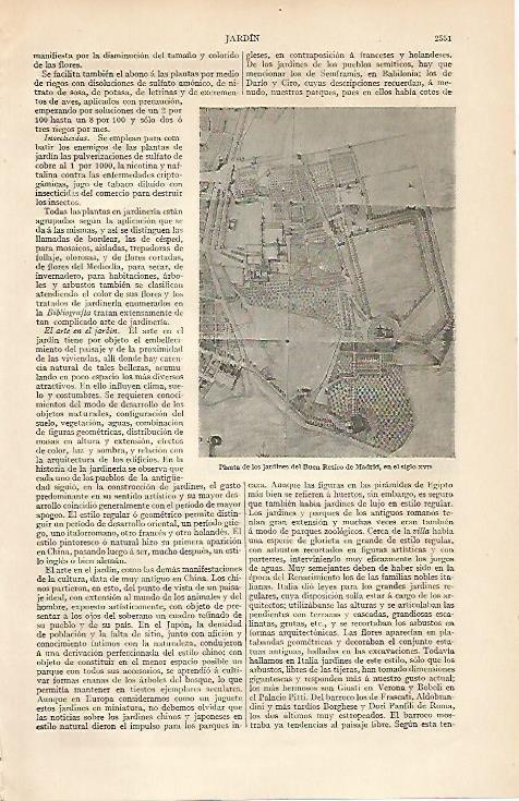 LAMINA ESPASA 6173: Planta de los jardines del Retiro de Madrid
