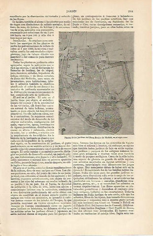 LAMINA ESPASA 6173: Planta de los jardines del Retiro de Madrid