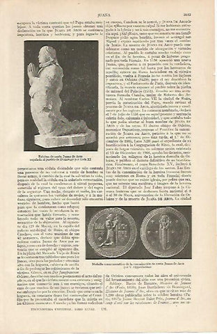 LAMINA ESPASA 6291:Estatua de Juana de Arco