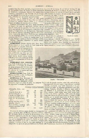LAMINA ESPASA 6309: Vista parcial de Jumilla Murcia