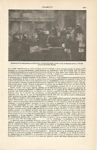 LAMINA ESPASA 6322: Juramento de la Constitucion por la Reina Maria Cristina por Jover