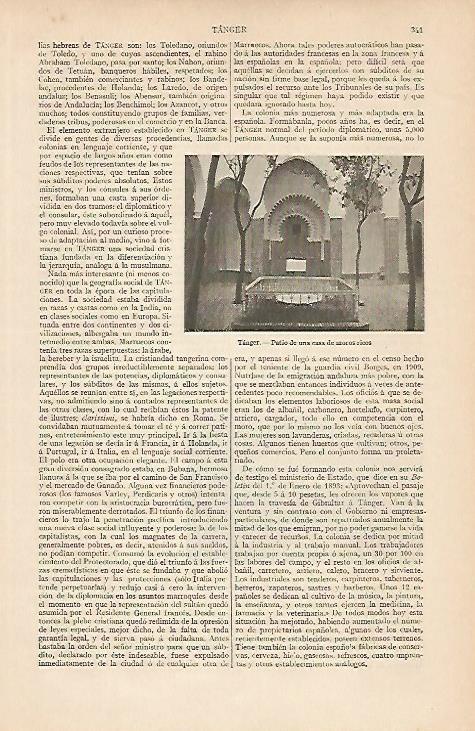 LAMINA ESPASA 6439: Patio de una casa de Tanger Marruecos