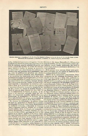 LAMINA ESPASA 6514: Revistas literarias y cientificas