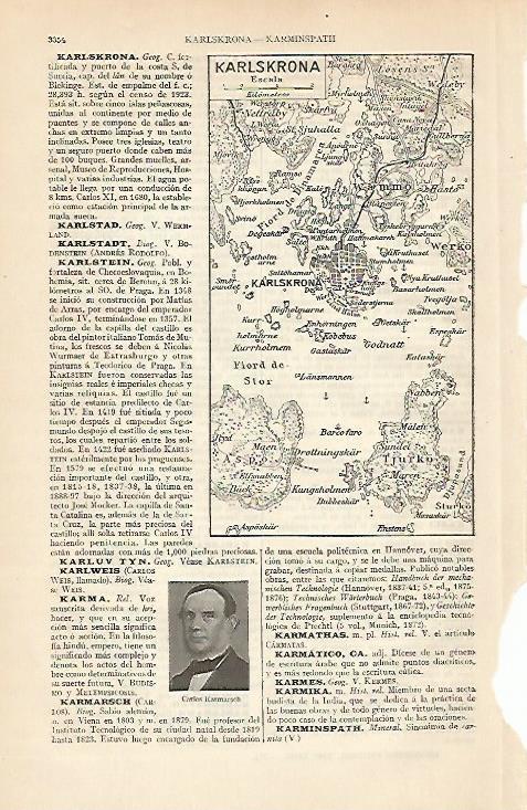 LAMINA ESPASA 6346: Plano de Karlskrona Suecia
