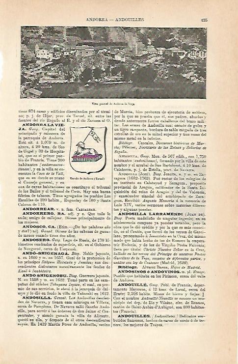 LAMINA ESPASA 6964: Vista de Andorra la Vella