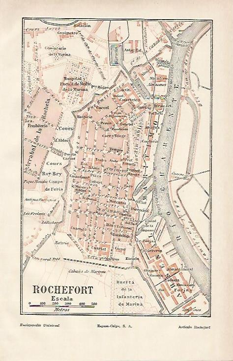 LAMINA ESPASA 6623: Plano de Rochefort Francia
