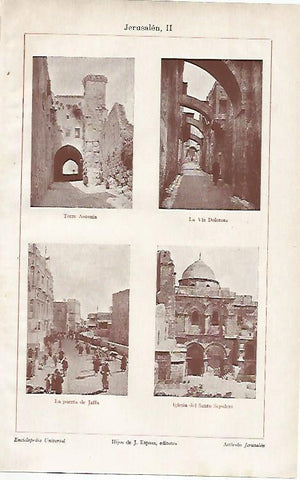 LAMINA ESPASA 6225: Vistas varias de Jerusalen