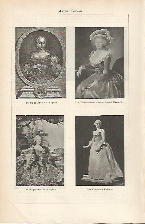 LAMINA ESPASA Alemania 1067: Retratos de la reina Maria Teresa de Alemania