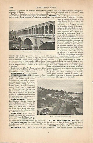 LAMINA ESPASA 7140: Puente y Muelle de Auteuil Paris