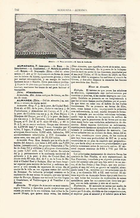 LAMINA ESPASA 11242: Vistas de Almaden Ciudad Real