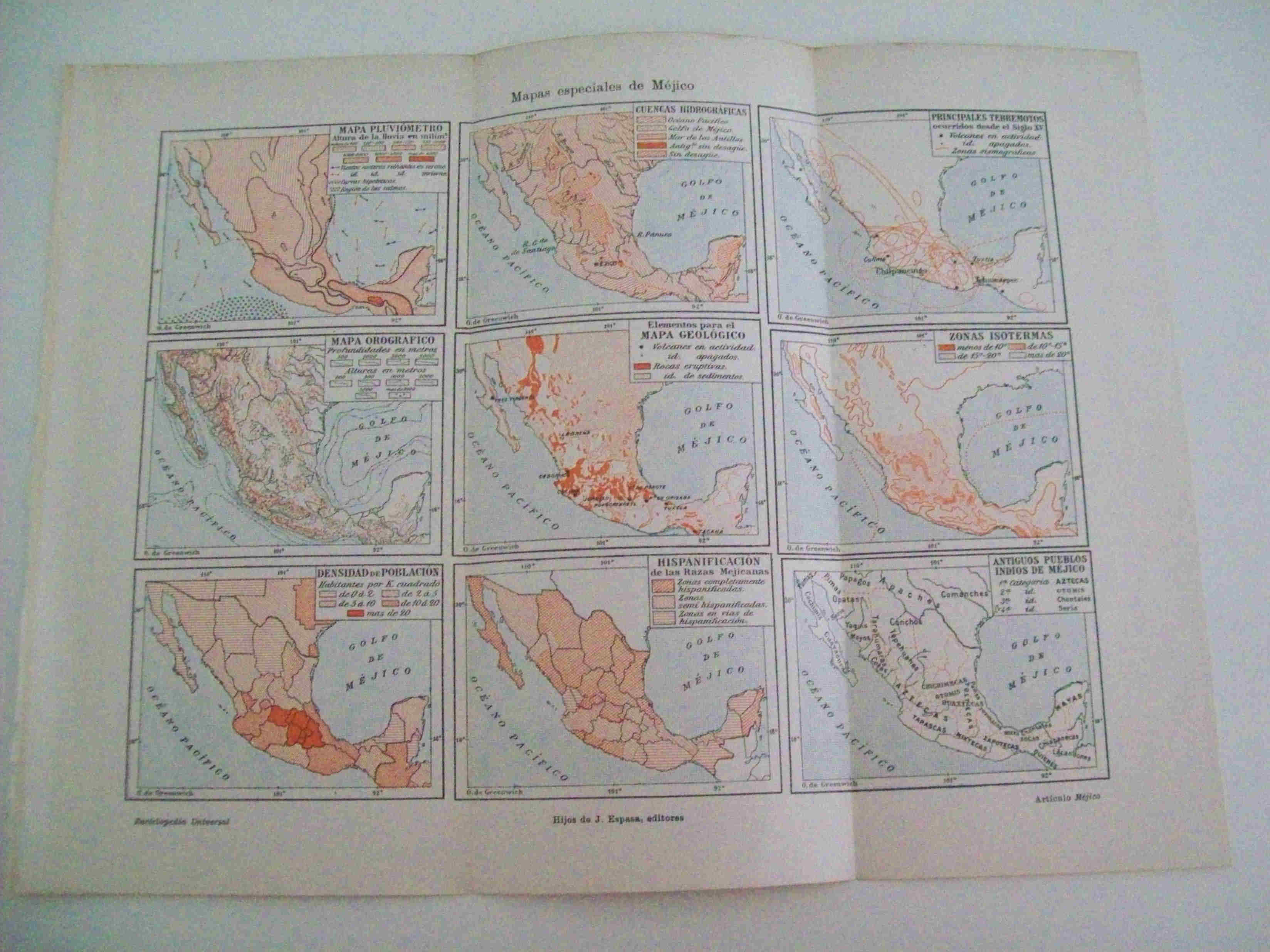 LAMINA ESPASA 11582: Mapas especiales de Mejico