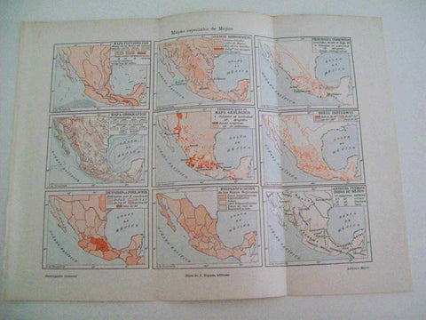 LAMINA ESPASA 11582: Mapas especiales de Mejico