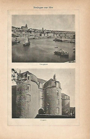 LAMINA ESPASA 11718: Vistas de Boulogne sur Mer Francia