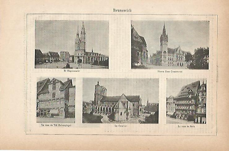 LAMINA ESPASA Alemania 11815: Edificios de Brunswick Alemania