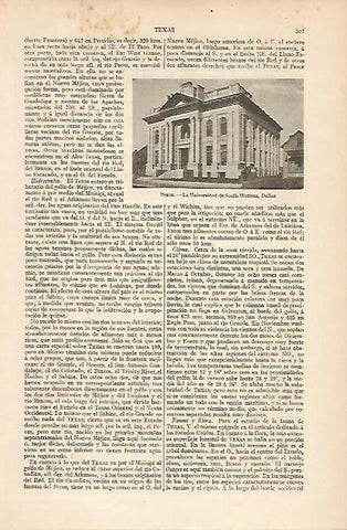 LAMINA ESPASA 8321: Universidad de South Western Dallas Estados Unidos