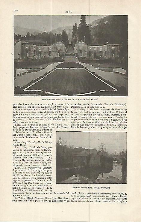 LAMINA ESPASA 16354: Villa del Este en Roma