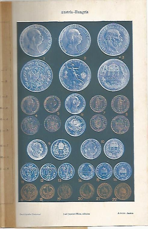 LAMINA ESPASA 7134: Monedas de Austria-Hungria