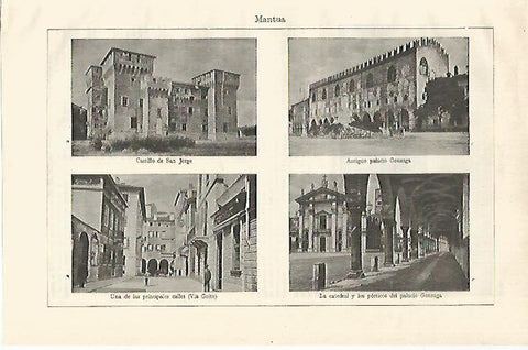 LAMINA ESPASA 18671: Castillo y palacio de Mantua
