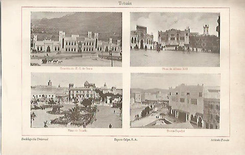 LAMINA ESPASA 8313: Edificios de Tetuan Marruecos