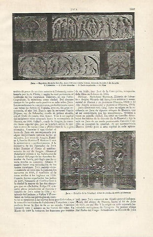 LAMINA ESPASA 20921: Sepulcro de Doña Sancha en Jaca
