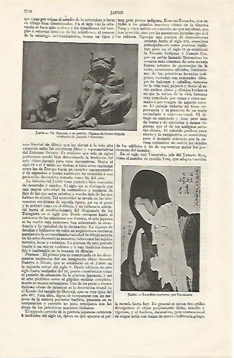 LAMINA ESPASA 20968: Figuras de Japon de hierro forjado