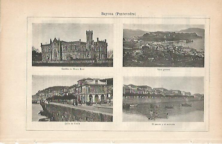 LAMINA ESPASA 9850: Vistas de Bayona  Pontevedra