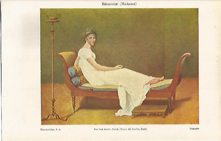 LAMINA ESPASA 16019: Madame Recamier por David