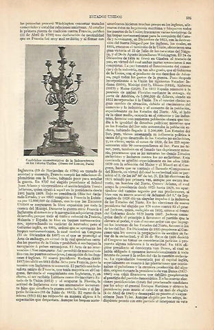 LAMINA ESPASA 7979: Candelabro conmemorativo de la independencia de Estados Unidos
