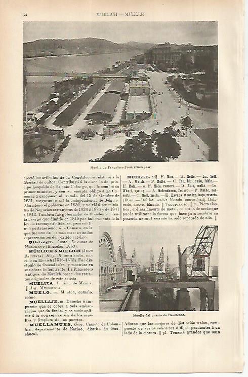 LAMINA ESPASA 11439: Muelle de Francisco Jose en Budapest