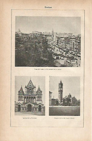 LAMINA ESPASA 11735: Centro y Catedral de Boston