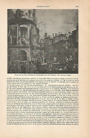 LAMINA ESPASA 6922: El patriarca de Grado exorcisando a un endemoniado por Carpaccio