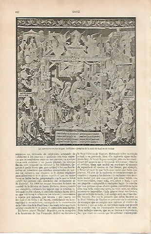 LAMINA ESPASA 6475: La Adoracion de los Magos. Tapiz de Reims