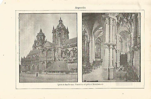 LAMINA ESPASA 12755: Iglesia de San German en Argentan Francia