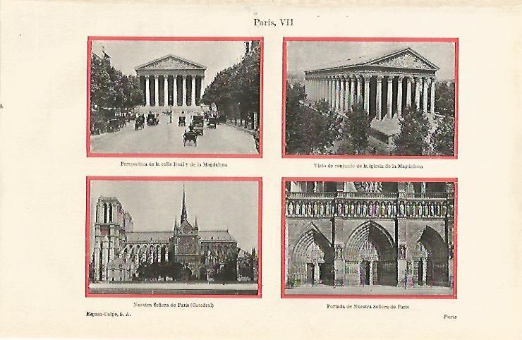 LAMINA ESPASA 23353: La Magdalena y Catedral de Paris