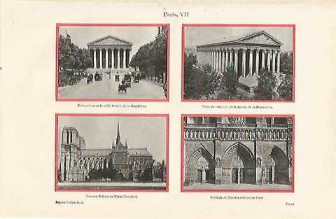 LAMINA ESPASA 23353: La Magdalena y Catedral de Paris