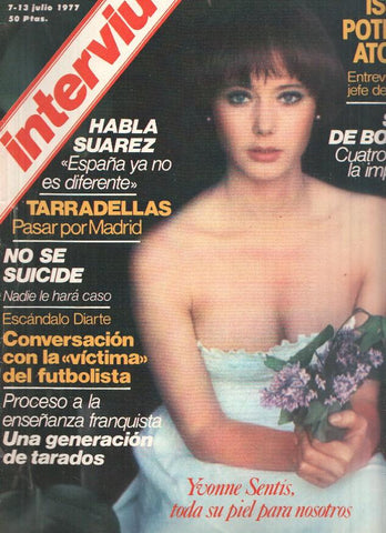 Revista: INTERVIU, Numero 0060: YVONNE SENTIS, toda su piel para nosotros (Zeta 1977)