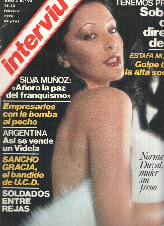 Revista: INTERVIU, Numero 0092: NORMA DUVAL, (cello lomo lado superior)
