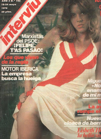 Revista: INTERVIU, Numero 0105: LISBETH HUMMEL, la bella sin bestia (Zeta 1978)