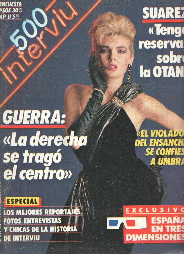 Revista: INTERVIU, Numero 500: MARIA ROSARIA OMAGGIO, mas lozana que nunca (Zeta 1985)