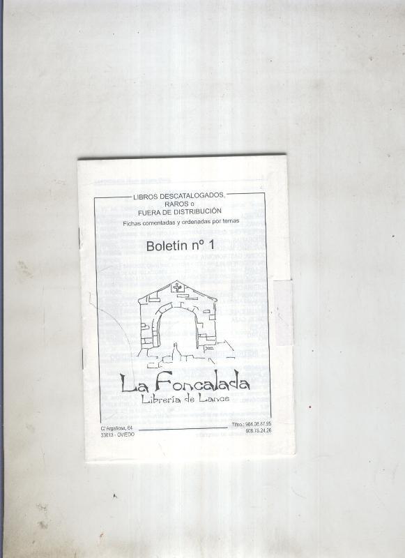 Boletin numero 1:Libros descatalogados raros o fuera de dis-