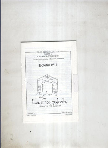 Boletin numero 1:Libros descatalogados raros o fuera de dis-