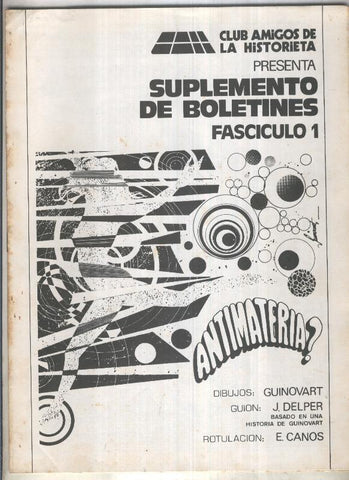 CAH: Suplemento de Boletines numero 1: Antimateria