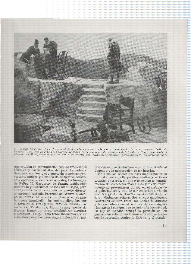 Lamina: La silla de Felipe II en El Escorial