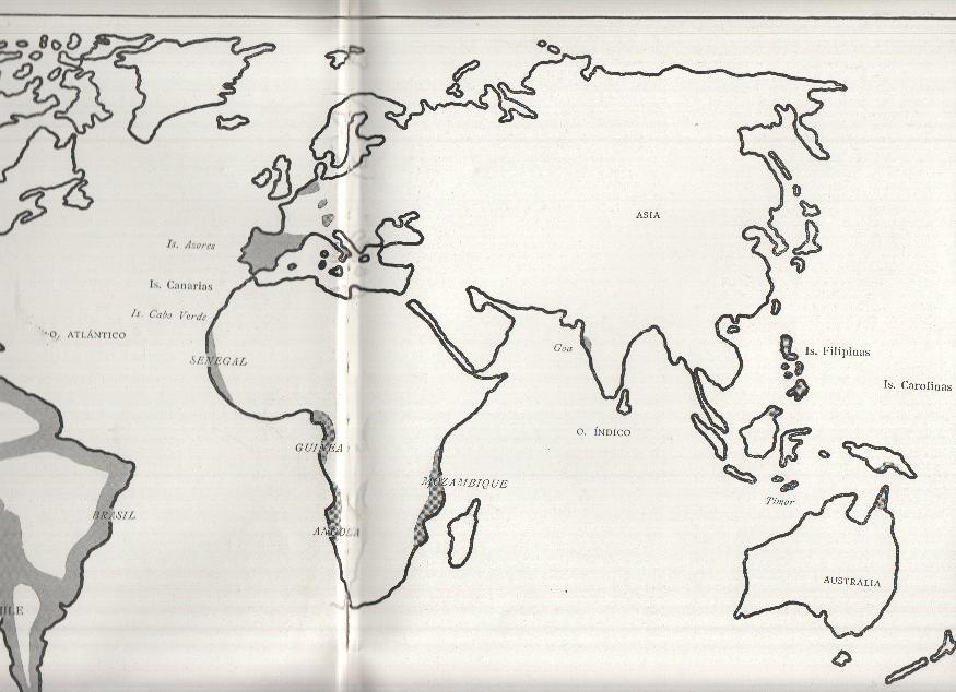Lamina: Mapa del Imperio Español  en la epoca de Felipe II