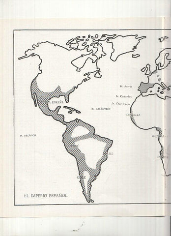 Lamina: Mapa del Imperio Español  en la epoca de Felipe II