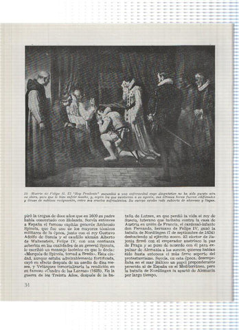 Lamina: Felipe II recibe a los embajadores de Flandes y Muerte de Felipe II
