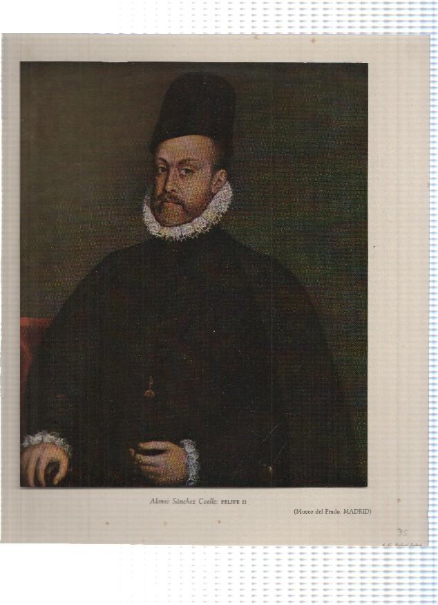 Lamina: Felipe II por Alfonso Sanchez Coello