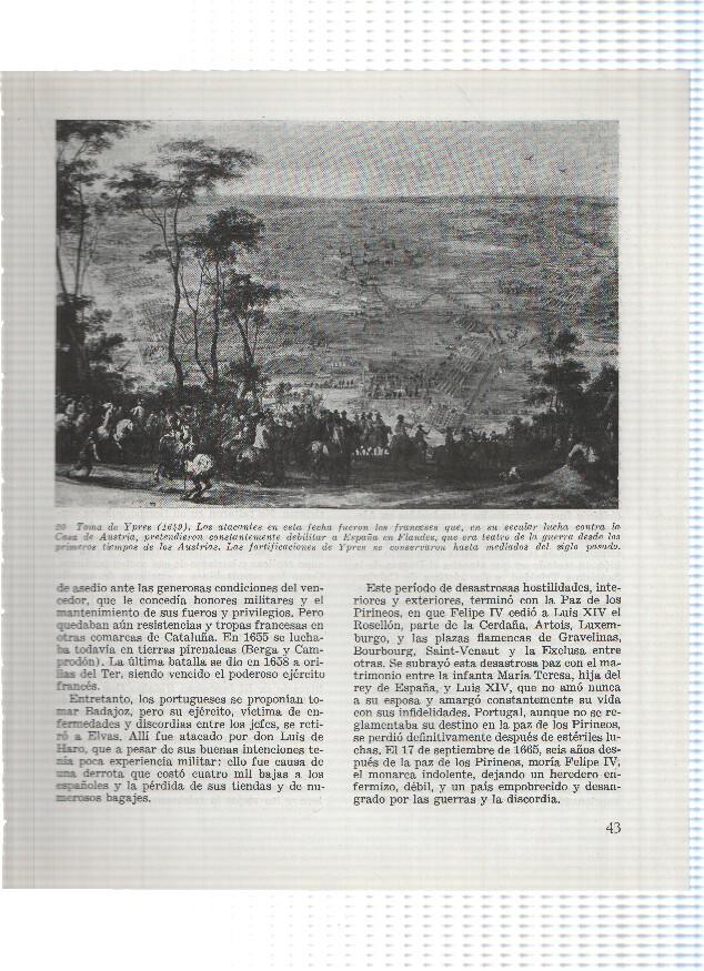 Lamina: Toma de Ypres en 1649